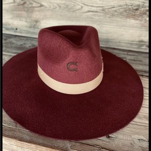 Charlie 1 Horse Burgundy Felt Hat